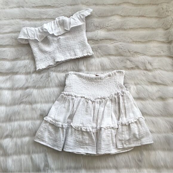 Olivaceous Cotton Tiered Mini Skirt Set (M) - Picture 5 of 13